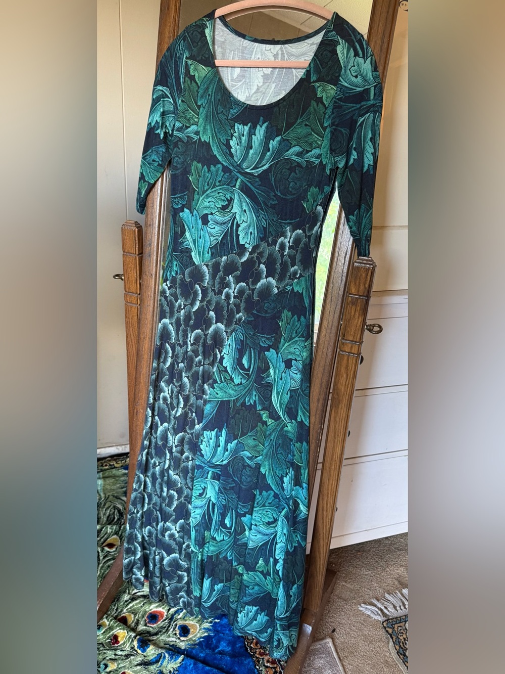 Soft Surroundings Nanette Dress in Gecko Leaf Tropical Green, small - Picture 14 of 15